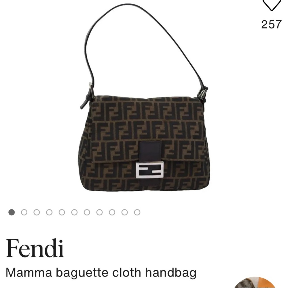 Fendi Brown Shoulder Bag with Iconic Monogram